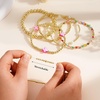 M MOOHAM Boho 14K Gold Plated Bracelets for Women – Elastic Cross Beaded Bracelet Stack Stretch Pearl Bead Bracelet Colorful Christian Jewelry Set Religious Gifts for Women Teen Girls(Black Cross)