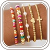 M MOOHAM Boho 14K Gold Plated Bracelets for Women – Elastic Cross Beaded Bracelet Stack Stretch Pearl Bead Bracelet Colorful Christian Jewelry Set Religious Gifts for Women Teen Girls(14K Gold Plated Cross)