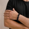 M MOOHAM Cross Bracelet for Men, Black Double-Row Braided Leather Bracelet | Stainless Steel Bible Verse Cross Bracelets, Christian Jewelry Religious Baptism Confirmation Faith Gifts for Men(Style 1-PHILIPPIANS 4:13)