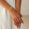 M MOOHAM Gold Bracelets Set for Women No Tarnish | 14K Gold Plated, Dainty Stackable Bracelets Stack for Women, Herringbone Paperclip Rope Cuban Chain Bracelet Set Stack(8.Rope Snake Paperclip Set 2)