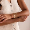 M MOOHAM Gold Bracelets Set for Women No Tarnish | 14K Gold Plated, Dainty Stackable Bracelets Stack for Women, Herringbone Paperclip Rope Cuban Chain Bracelet Set Stack(1.Rope CZ Snake Set-G)