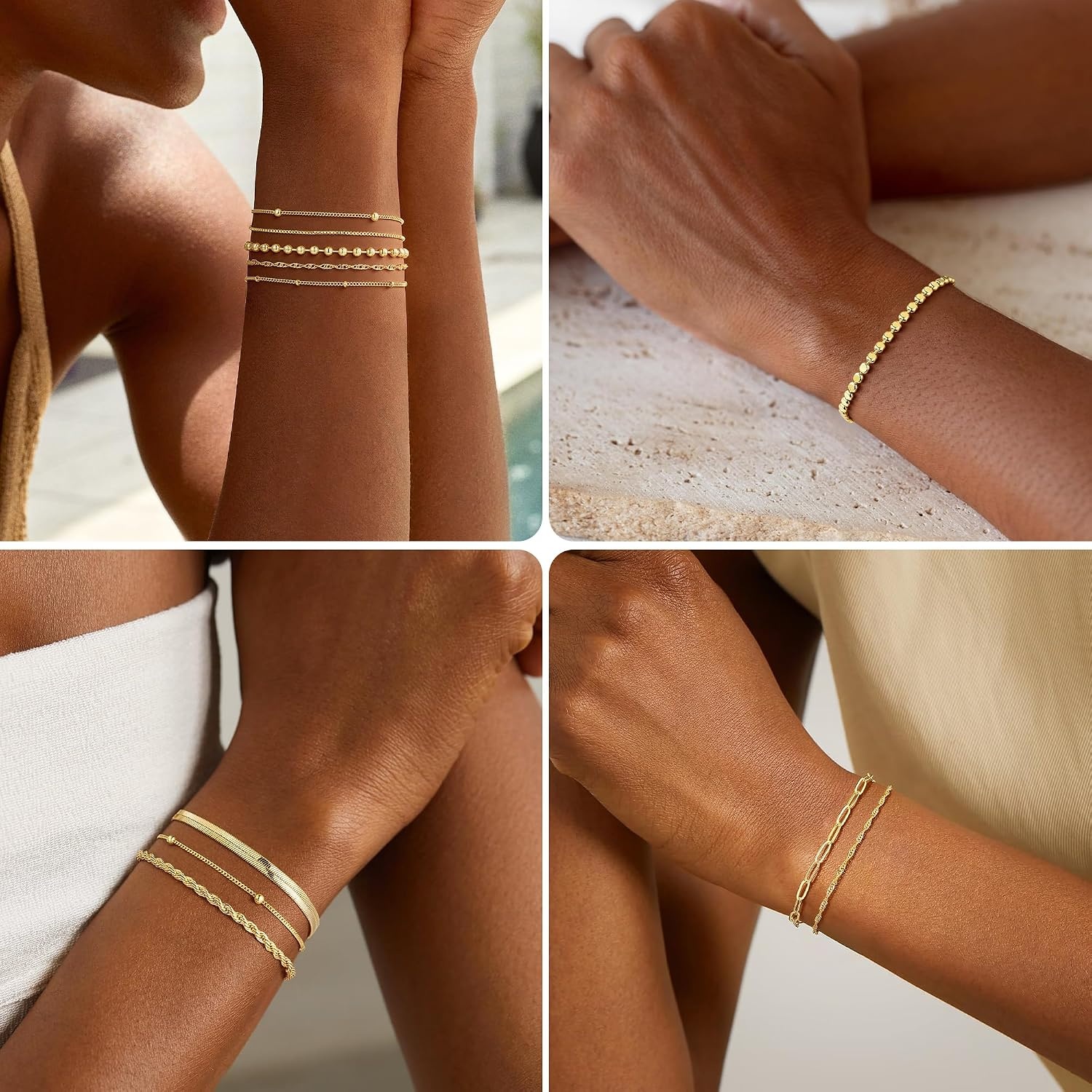image:imageM MOOHAM Gold Bracelets Set for Women No Tarnish9Dot Singapore SatelliteG