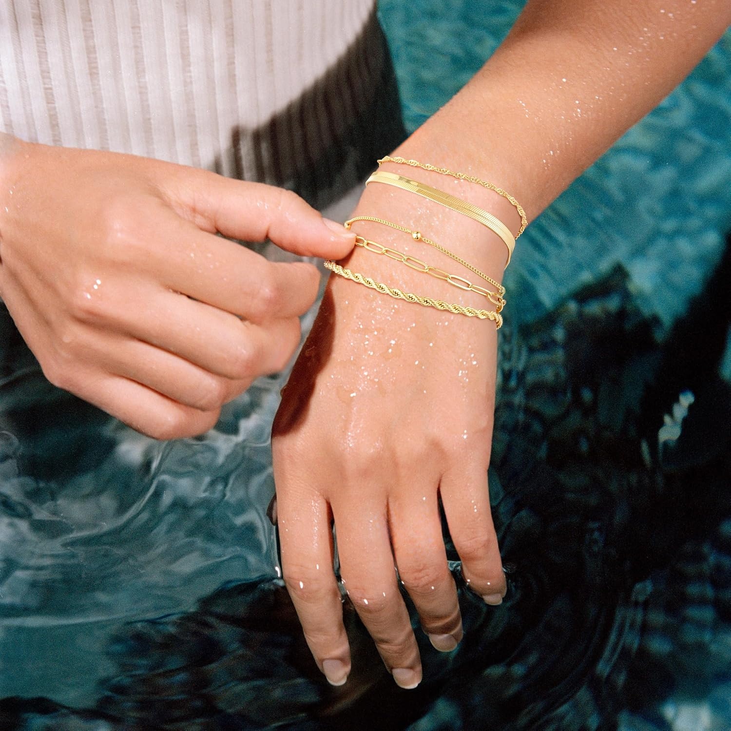 image:imageM MOOHAM Gold Bracelets Set for Women No Tarnish9Dot Singapore SatelliteG