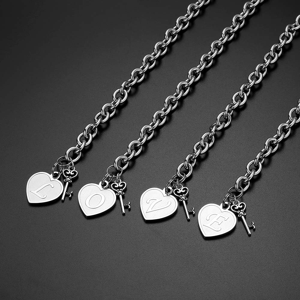 image:imageM MOOHAM Initial Bracelet for Women Heart Charm Bracelets