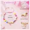 M MOOHAM Colorful Bow Initial Bracelets for Girls, Gifts for Girls Kids(B)