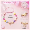 M MOOHAM Colorful Bow Initial Bracelets for Girls, Gifts for Girls Kids(J)