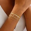 M MOOHAM Gold Bracelets Set for Women No Tarnish(1.Rope CZ Snake Set-G)
