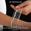 M MOOHAM Gold Bracelets Set for Women No Tarnish(2.Rope CZ Snake Set-S)