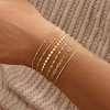 M MOOHAM Gold Bracelets Set for Women No Tarnish(6.Singapore Dot Set)