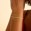 M MOOHAM Gold Bracelets Set for Women No Tarnish(9.Dot Singapore Satellite-G)