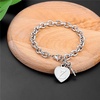 M MOOHAM Initial Bracelet for Women, Heart Charm Bracelets