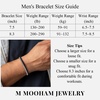 M MOOHAM Mens Bracelet, Black/Silver-Plated Chain Bracelets for Men(Black Wheat Chain+Silver-Plated Rope Chain-8.5)
