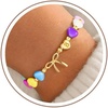 M MOOHAM Colorful Bow Initial Bracelets for Girls, Gifts for Girls Kids(B)