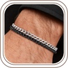 Black Wheat Chain+Silver-Plated Cuban Link Chain-7.3