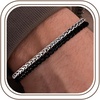 Black Wheat Chain+Silver-Plated Wheat Chain-7.3
