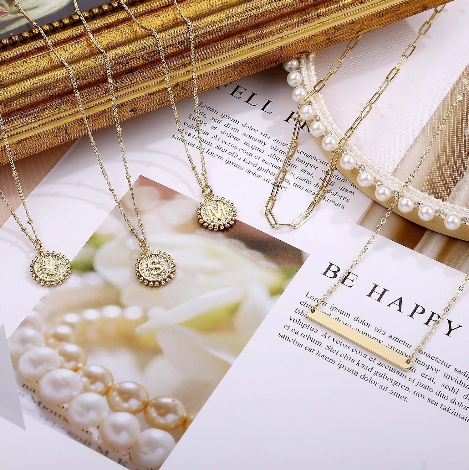 image:imageM MOOHAM Layered Gold Necklaces for Women Gold Layered Necklaces for Women Initial K Necklace for Women Gold Necklaces for Women Trendy Gold Necklace for Women Girls Gold Jewelry for Women