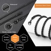 M MOOHAM Black Chain for Men Boys, Square Rolo Chains for Men | Necklace for Men Jewelry | Black Chain | Layered Chains for Men | Stainless Steel Necklace for Men Gifts | Teen Boys Gift Ideas