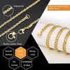 M MOOHAM Gold Chain for Men Neckalces, Cuban Link Chain for Men Rope Chains for Men Gifts Gold Chain Gold Necklace Stainless Steel Chains for Men Jewelry