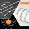M MOOHAM Silver Necklace Chains for Men – Silver Chain for Men, Figaro Chain for Men Stainless Steel Chain Silver Rope Chains for Men Necklace Silver Chain for Men Jewelry