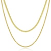 M MOOHAM Chains for Men Necklaces, Gold Chain for Men Gifts Cuban Link Chain for Men Necklaces Square Rolo Chains Stainless Steel Mens Necklaces Layered Chains for Men Boys Gifts