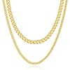 M MOOHAM Cuban Link Chain for Men – Gold Chain for Men, Cuban Link Chain | Stainless Steel Necklace for Mens Chain | Mens Necklaces | Gold Chain for Men Teen Boys Gift Ideas