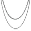 M MOOHAM Cuban Link Chain for Men – Silver Chain for Men, Cuban Link Chain for Men | Necklace for Men Gifts | Silver Chain | Layered Chains for Men | Mens Chain | Chain Necklace for Men Jewelry