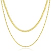 M MOOHAM Gold Chain for Men Neckalces, Cuban Link Chain for Men Rope Chains for Men Gifts Gold Chain Gold Necklace Stainless Steel Chains for Men Jewelry