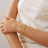 M MOOHAM Cross Initial Bracelet for Women Girls, Letter A-Z Cuff Bracelet(S)